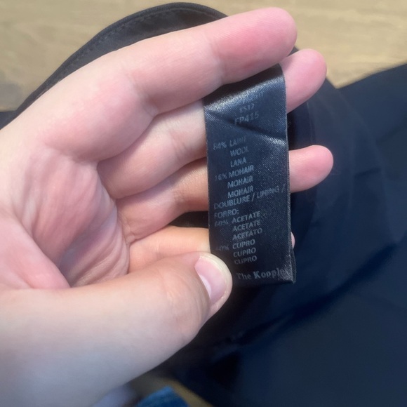 The Kooples Mohair and Wool Dark Blue Cropped Trousers Size EU 40 - Picture 7 of 7